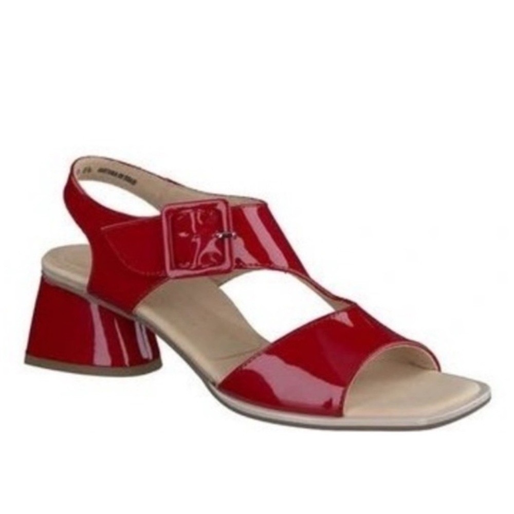 New Paul Green Patent Tanya Slingback Sandal in Red Patent Size 4 / US 6.5 - Picture 10 of 11